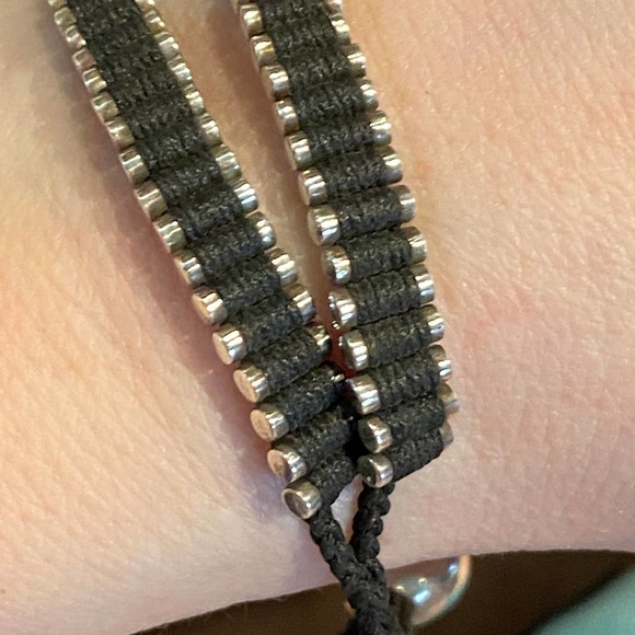 Sterling Silver Black Corded Twin Double Bracelet! NEW 925 Links of London - Picture 5 of 5